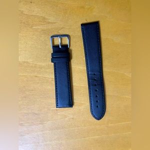 Leather watch strap